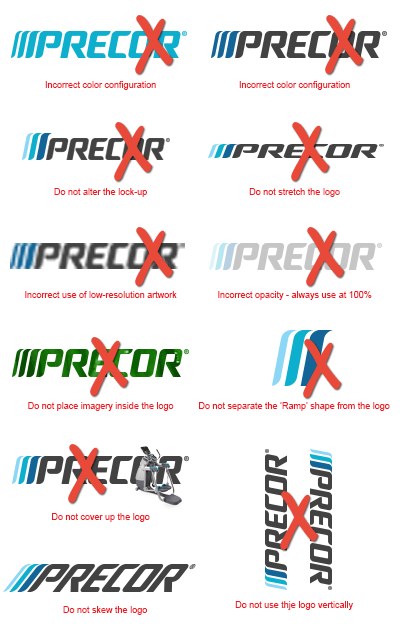 Precor Logo Size